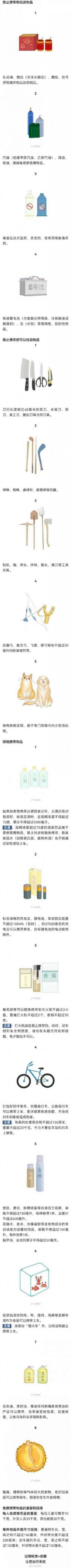 過(guò)年回家這些物品不能帶上火車