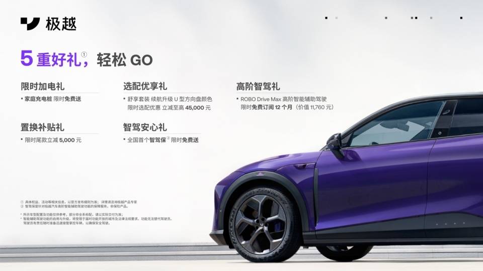 選配至高立減45000元 極越01全新優惠重磅上線 圖片