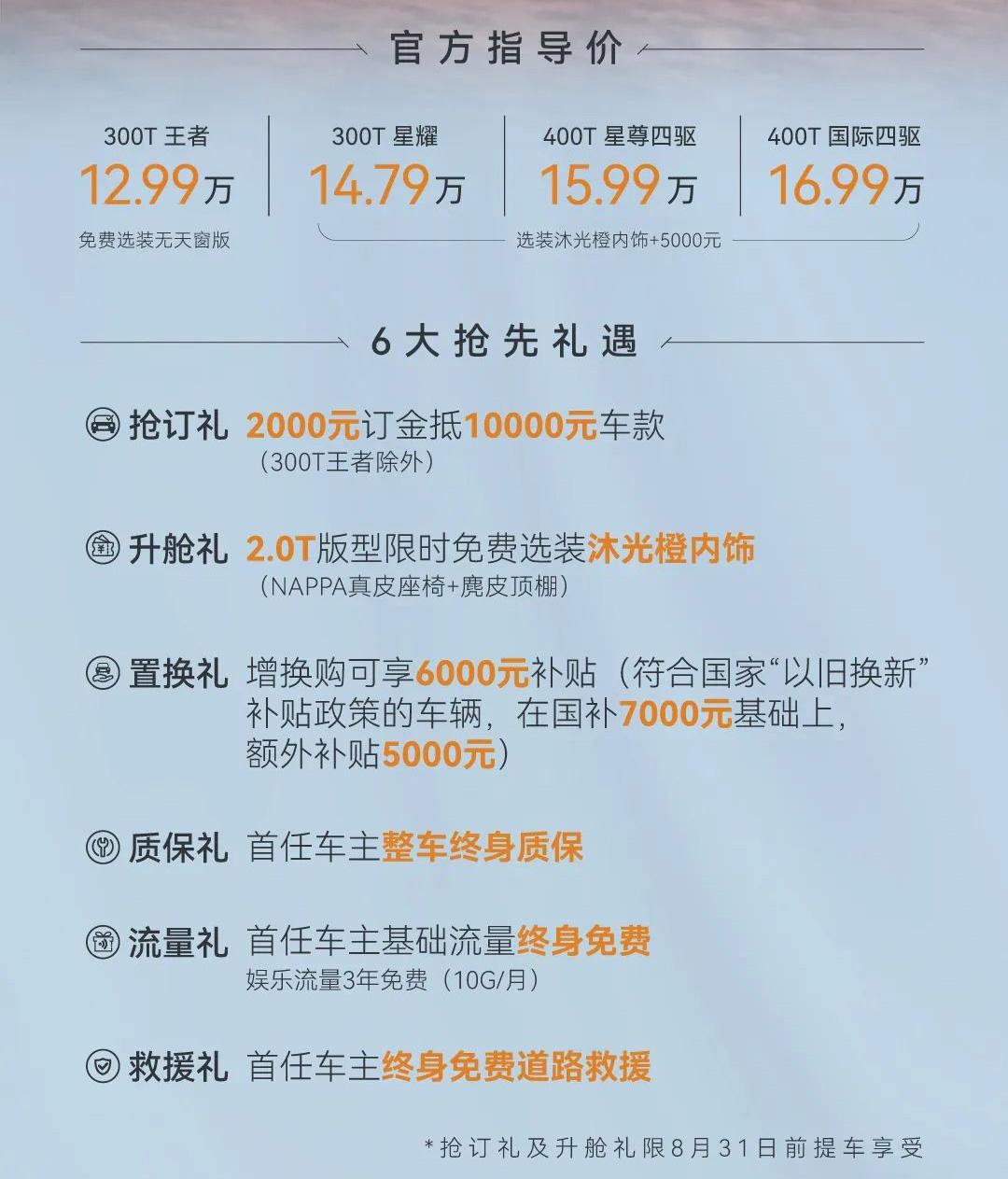 2025款星途凌云上市 售價(jià)12.99萬-16.99萬元