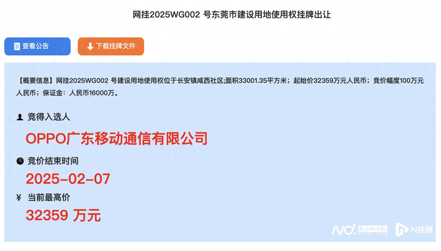 OPPO拿下東莞長安一商業地塊