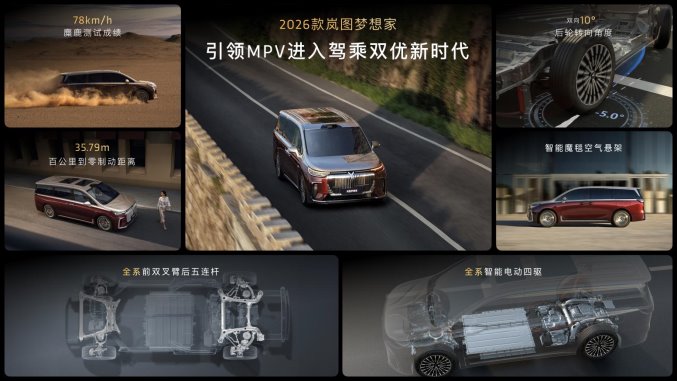 純電續航350km智能超混MPV，2026款嵐圖夢想家32.99萬起正式上市